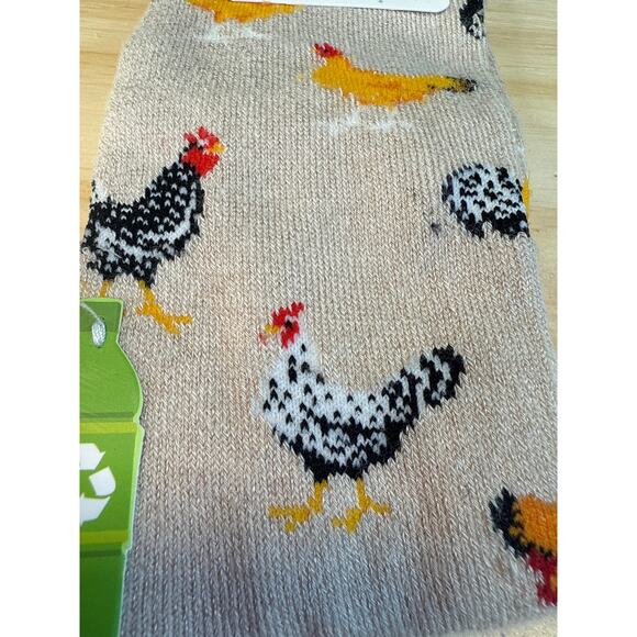 New DAVCO Womens Crew Socks Size 9-11 Chicken Roosters Hens  Great Gift Farm - Picture 3 of 8